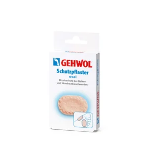 imagine cu o cutie care conține 4 bucăți de plasture oval GEHWOL