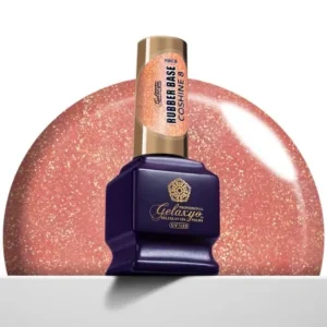 Gelaxyo Rubber Base Coshine 08 este o bază cauciucată profesională cu sclipici extrafin și efect sidefat elegant
