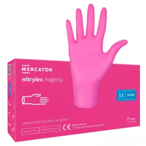Mănuși din nitril roz magenta NITRYLEX – calitate superioară, confort și protecție garantată