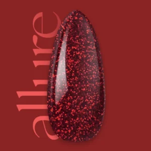 Ojă semipermanentă allure premium roșu cu sclipici G025