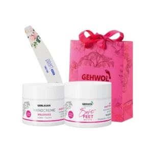 Set cadou creme cu trandafir sălbatic - Pentru mâini și picioare
